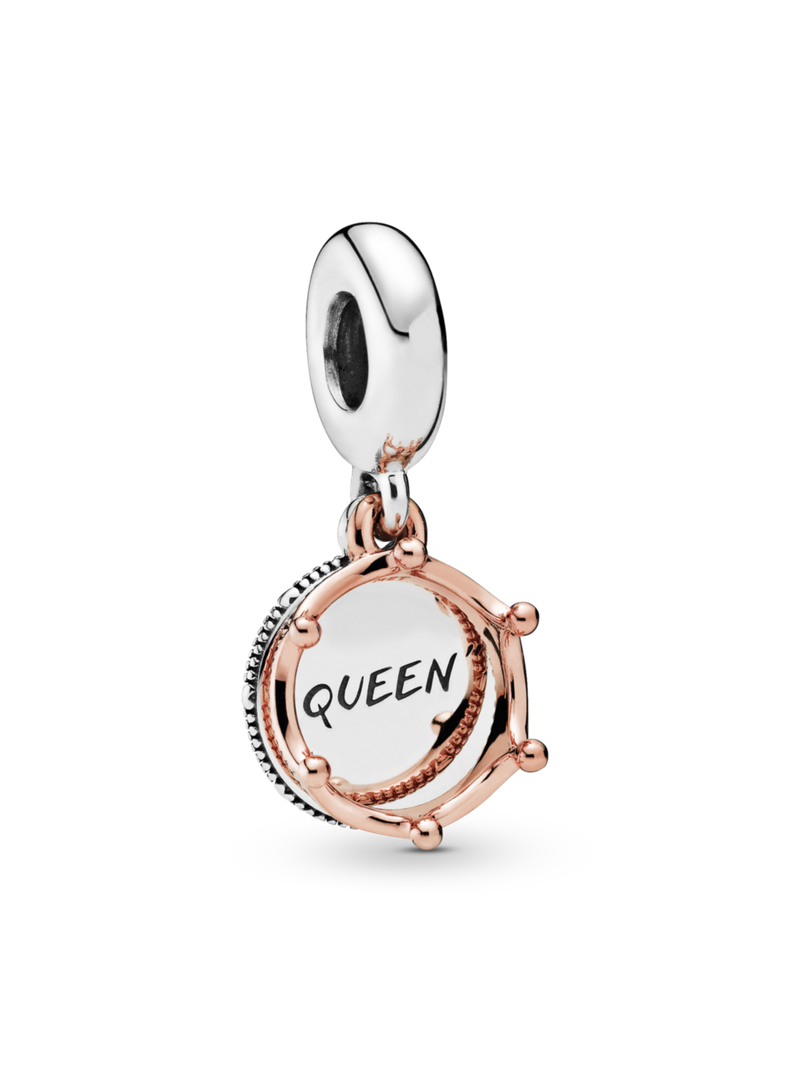 Dije Colgante en Rose y Plata Reina y Corona Real-0