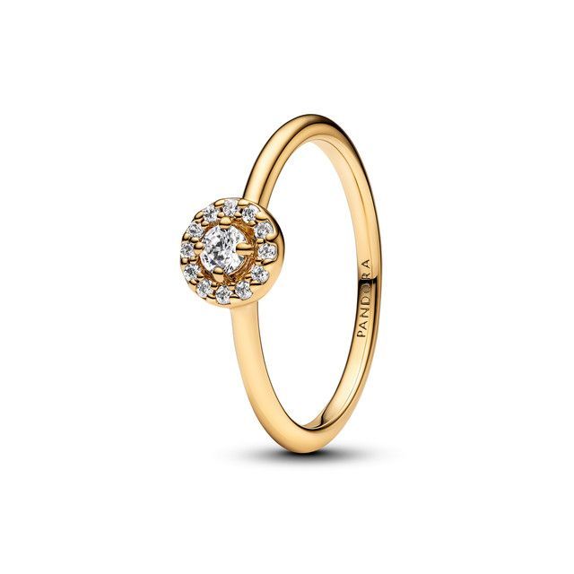 Anillo Halo Redondo en Pavé -1