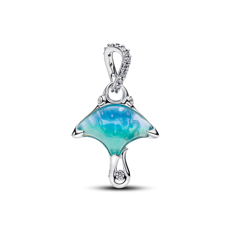 Charm Colgante Mantarraya Azul