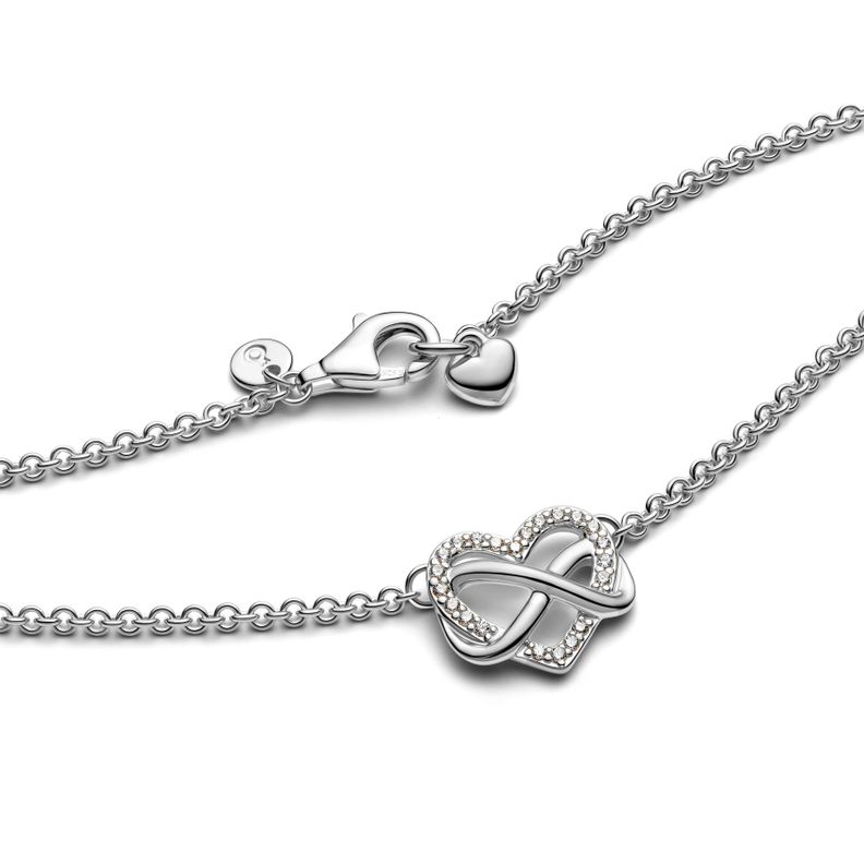 Collar en Plata Corazón Infinito Brillante-1