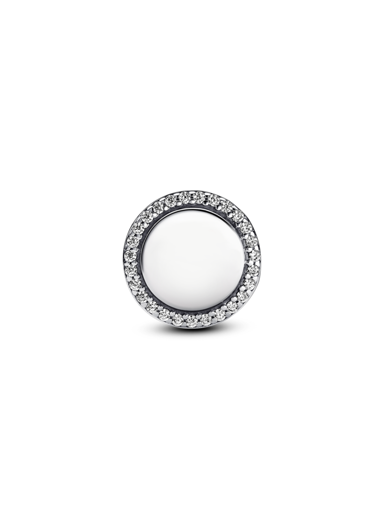 Charm plata con circonita transparente-0