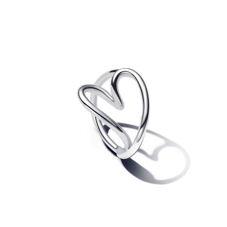 Anillo en Plata Corazón Forma Orgánica-0
