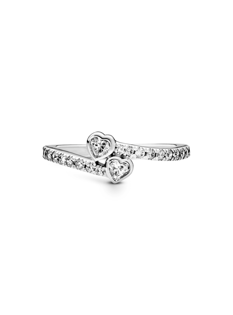 Anillo en Plata Corazones Eternos Circonia Cúbica Clara-0
