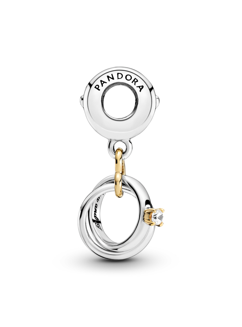 Charm Colgante en Plata y Oro de 14K Anillos de Boda -2