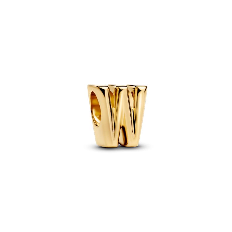 Charm Alfabeto Letra W Dorado