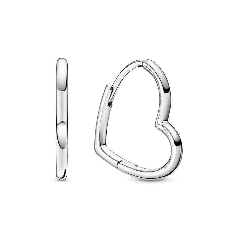 Aretes Pequeños con Forma de Corazón Asimétrico-0
