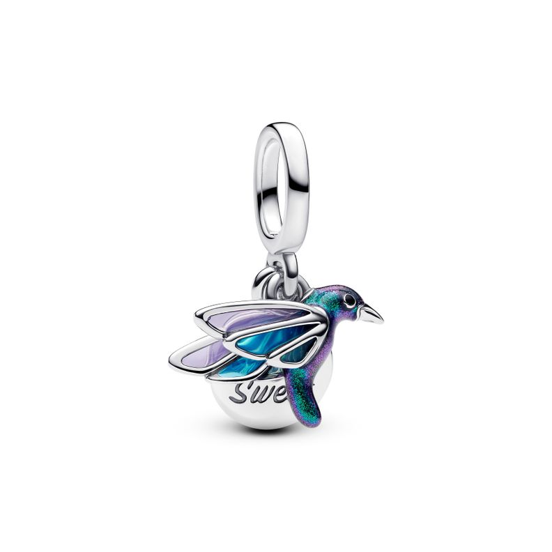Charm Colgante Doble Colibrí-0