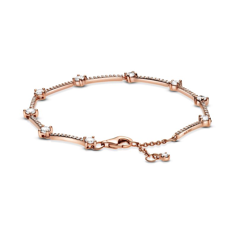 Brazalete en Rose Barras de Pavé Brillante -0