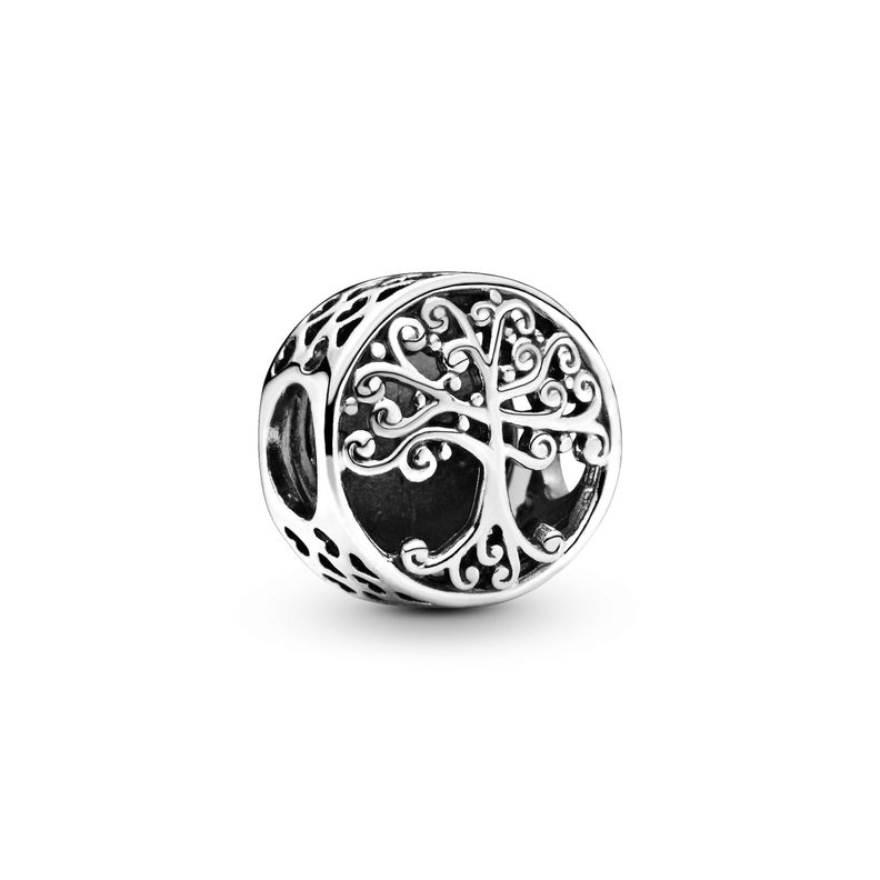 Gift Set Pulsera con Dije Corazon Brillante y Arbol Raices Familiar-1