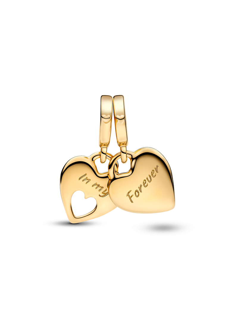 Charm Colgante Divisible Corazón Doble-0