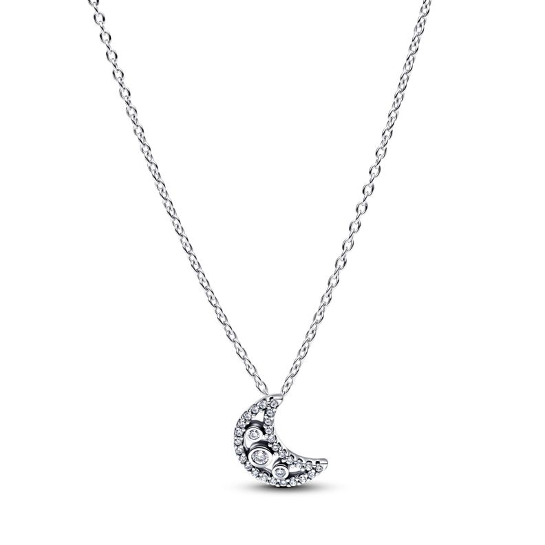 Collar con Colgante Luna Creciente Plata 50