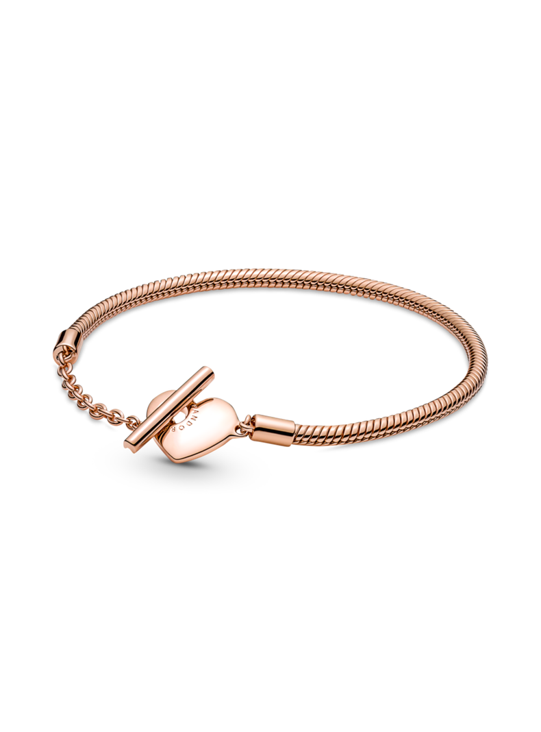 Brazalete en Rose con Cierre Barra en T y Corazón-0