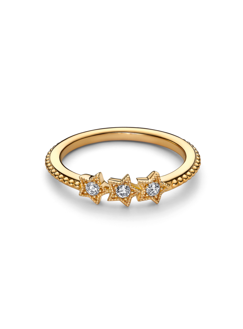 Anillo en Shine Estrellas Celestiales Circonia Cubica Clara-0