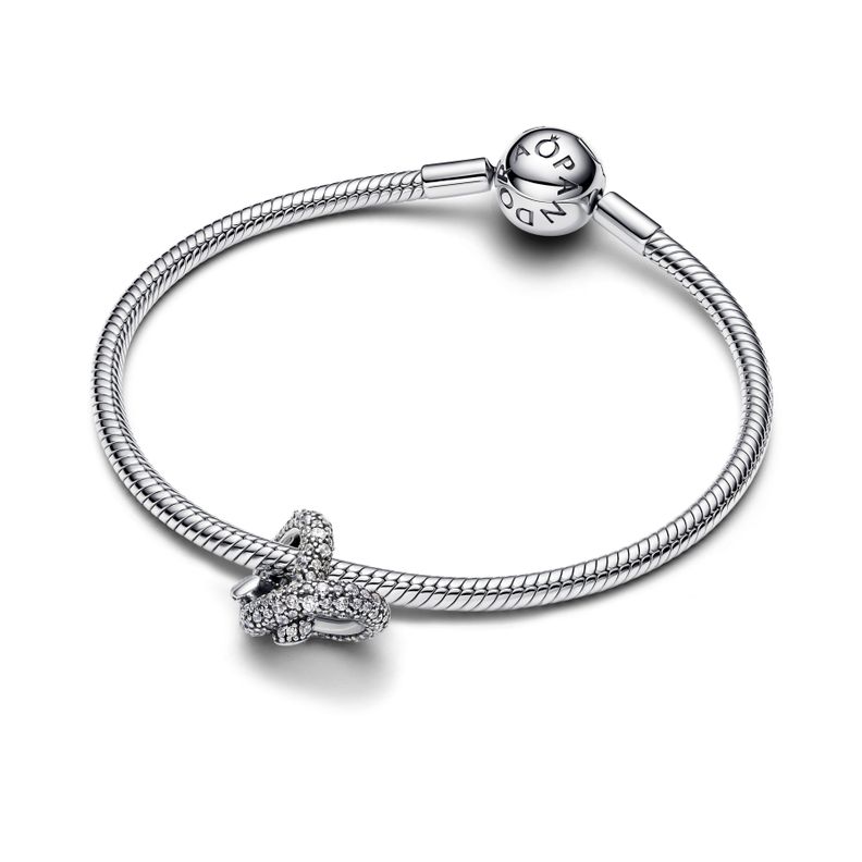 Charm Corazón Nudo Infinito y Pavé-1