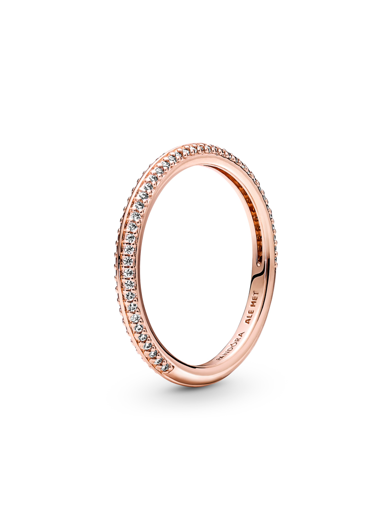 Anillo en Rose PANDORA Me Pavé Circonia Cubica Clara.-0
