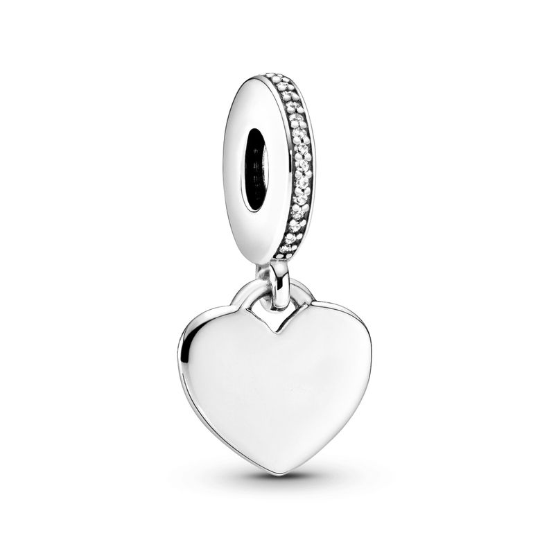 Dije Colgante en Plata Corazon Circonia Cúbica Clara-0
