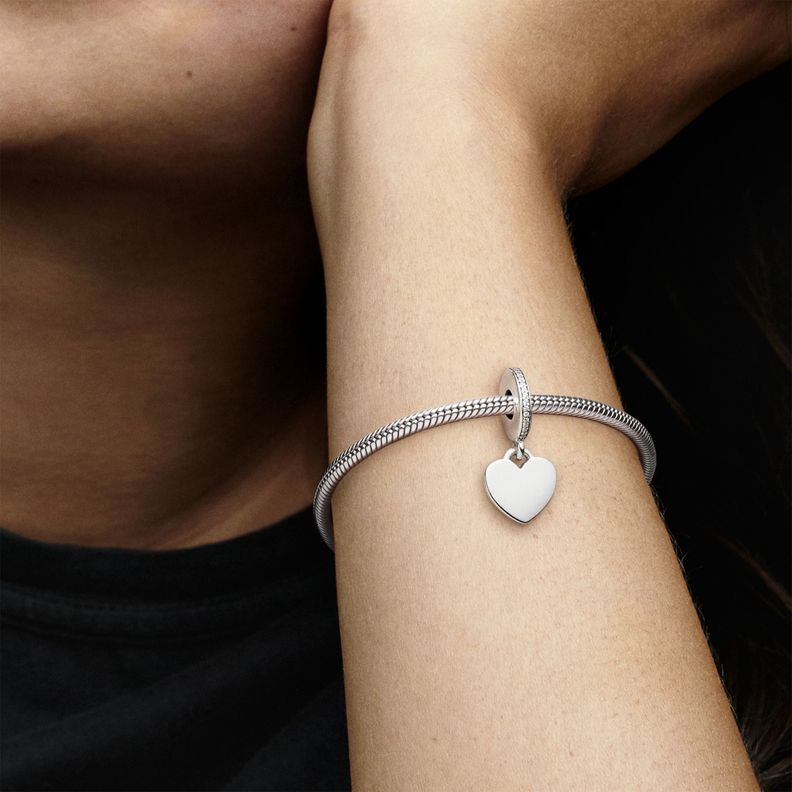 Dije Colgante en Plata Corazon Circonia Cúbica Clara-1