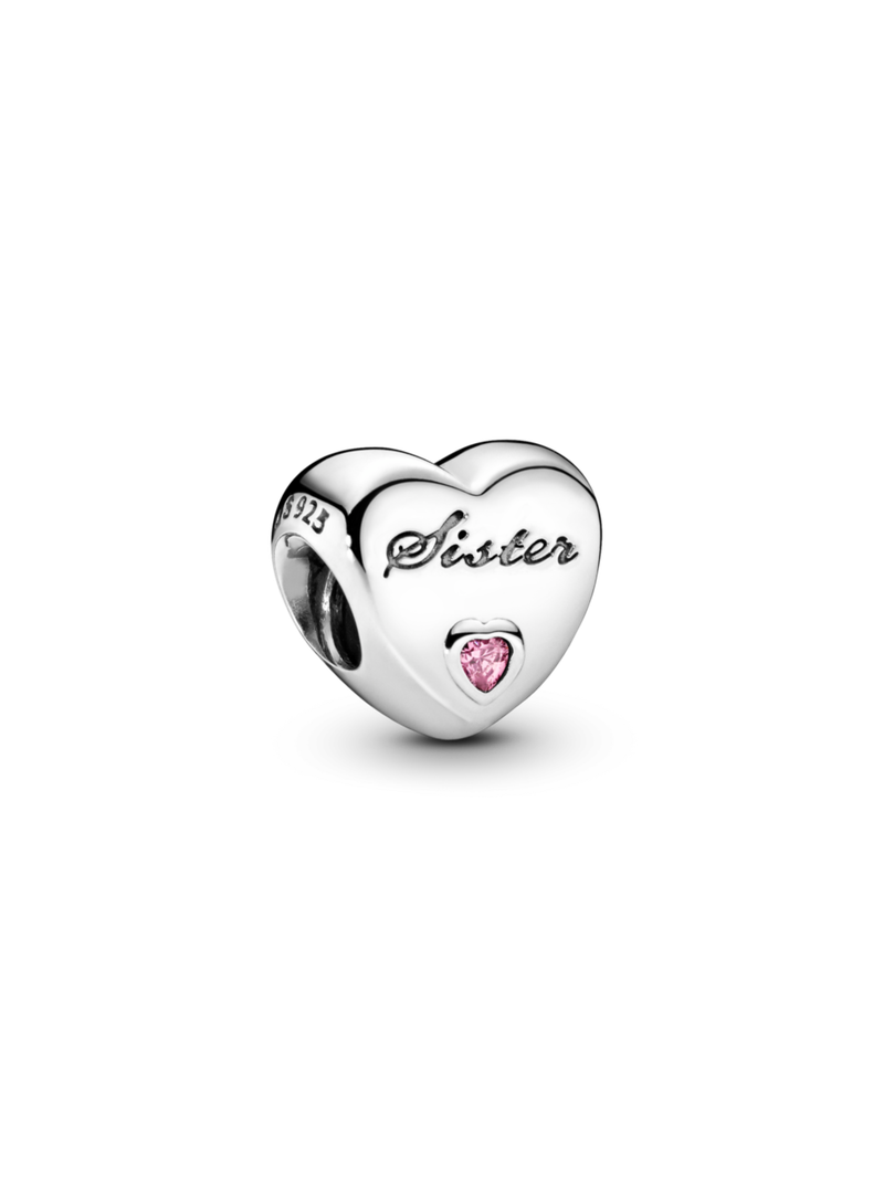Charm Corazon de Hermana Plata