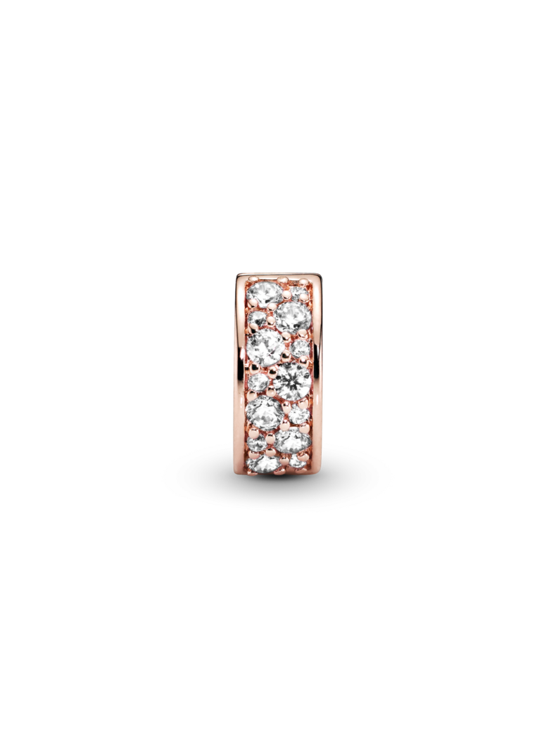 Clip en Rose Elegancia Brillante Circonia Cubica Clara-0