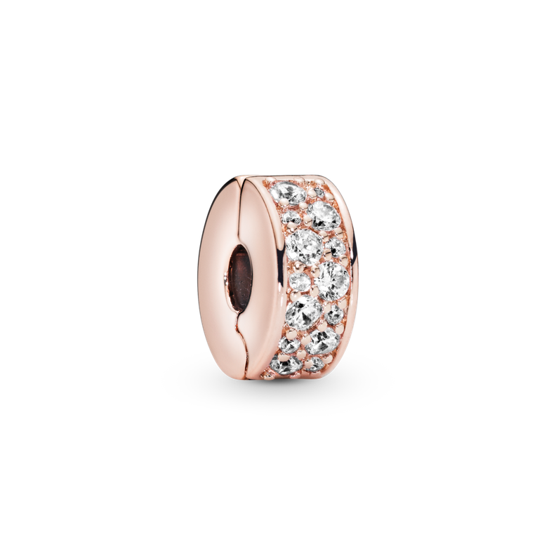 Clip en Rose Elegancia Brillante Circonia Cubica Clara-1
