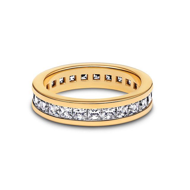 Anillo Canal Recubrimiento Oro14K-0