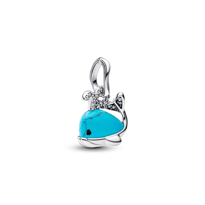 Charm Colgante Ballena Color Turquesa Plata