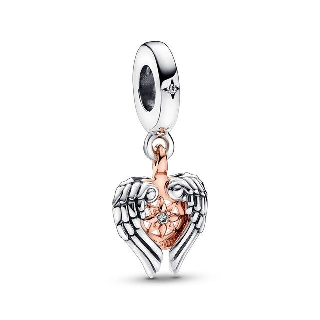 Charm colgante Alas de ángel y brújula celestial-0