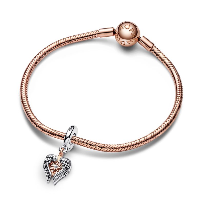 Charm colgante Alas de ángel y brújula celestial-1
