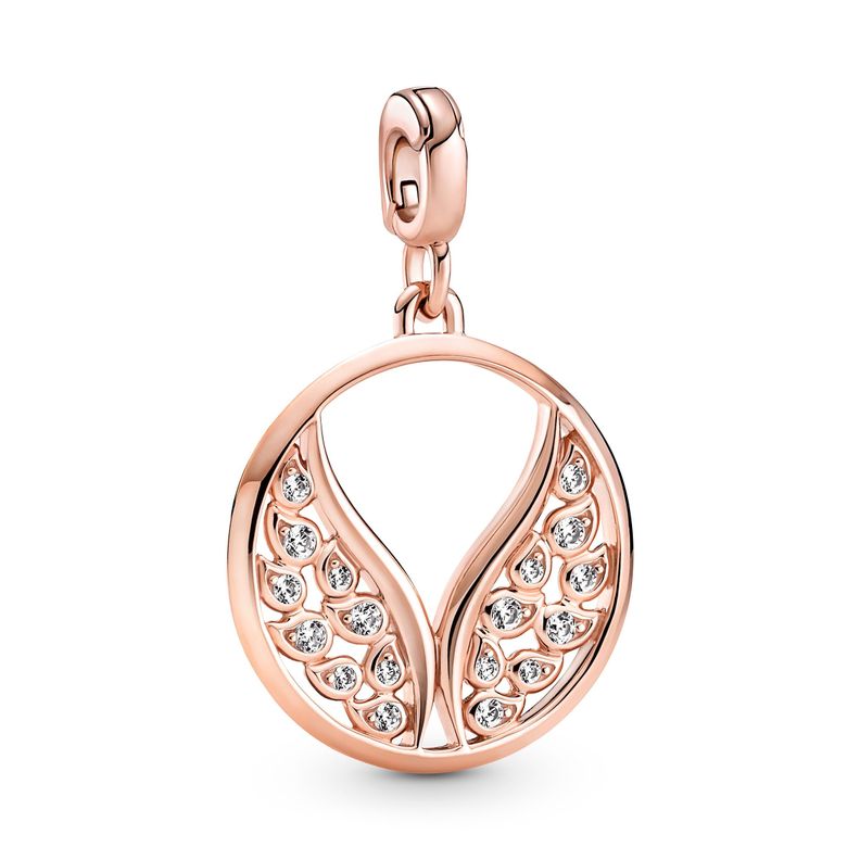 Charm Medallón Alas En Llamas en Rose PandoraMe-0