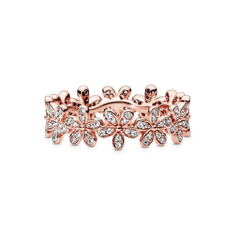 Anillo Campo de Margaritas Deslumbrantes Cz Clara-0