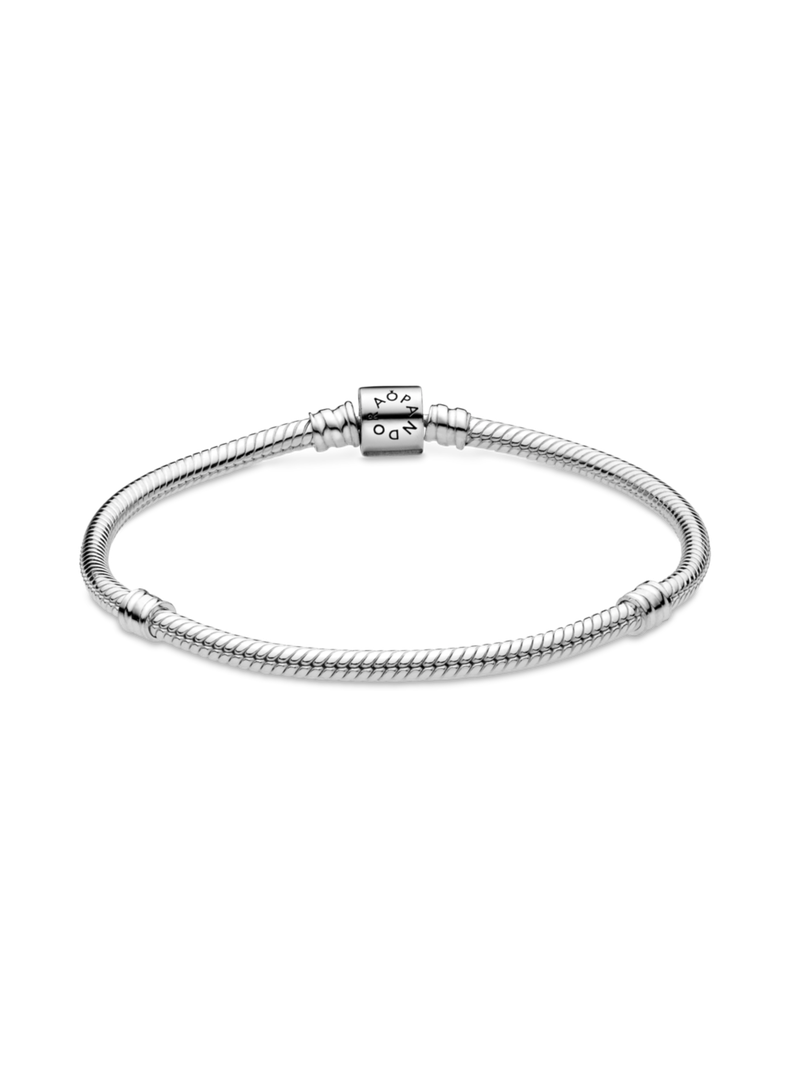 Brazalete en Plata Momentos Cadena de Serpiente Cierre de Barril-1