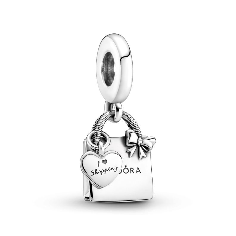 Dije Colgante en Plata Bolso de Compras PANDORA.-0