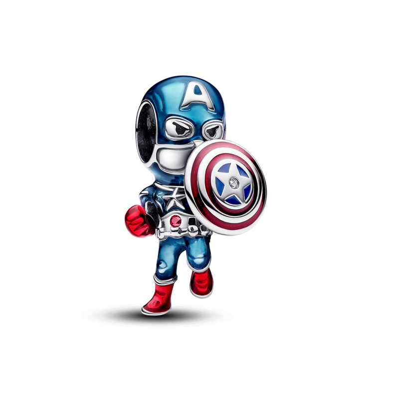 Charm en plata Marvel Los Vengadores Capitan America-0