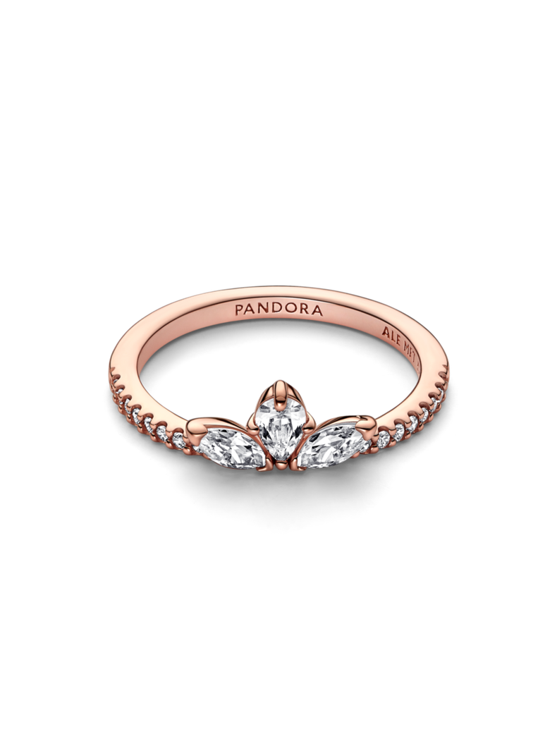 Anillo Rose Racimo Herbario  Brillante Cubica Clara-0
