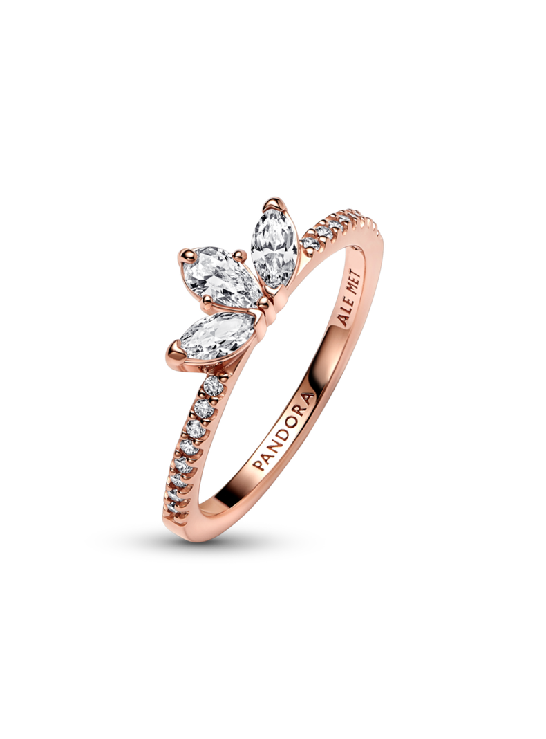 Anillo Rose Racimo Herbario  Brillante Cubica Clara-1