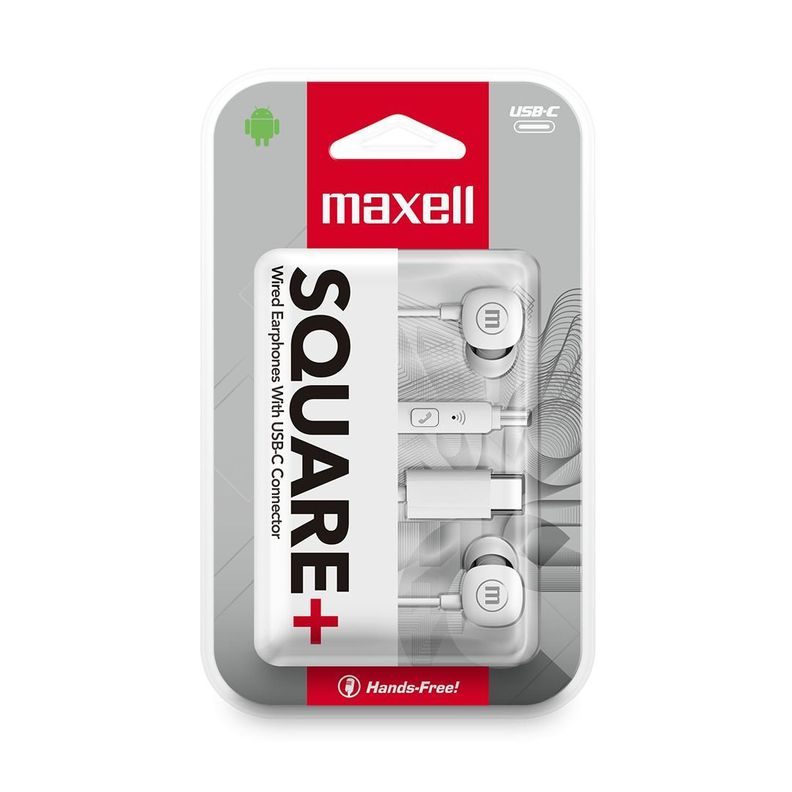 Audífonos Maxell Tipo C Square Blanco-1