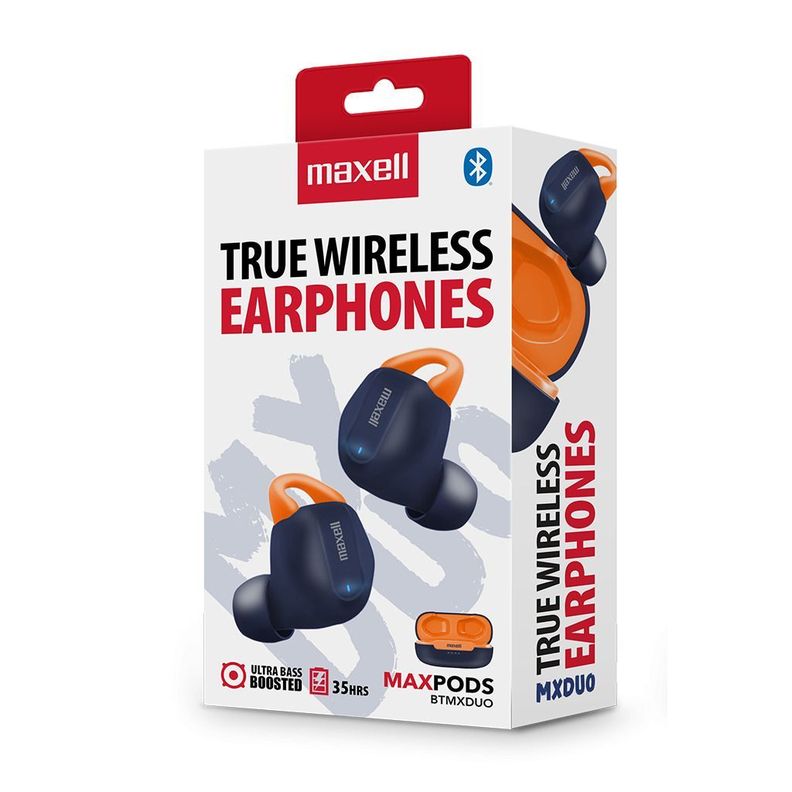 Audífonos inalámbricos Maxell Bluetooth MaxPods 35 Horas Azul-3