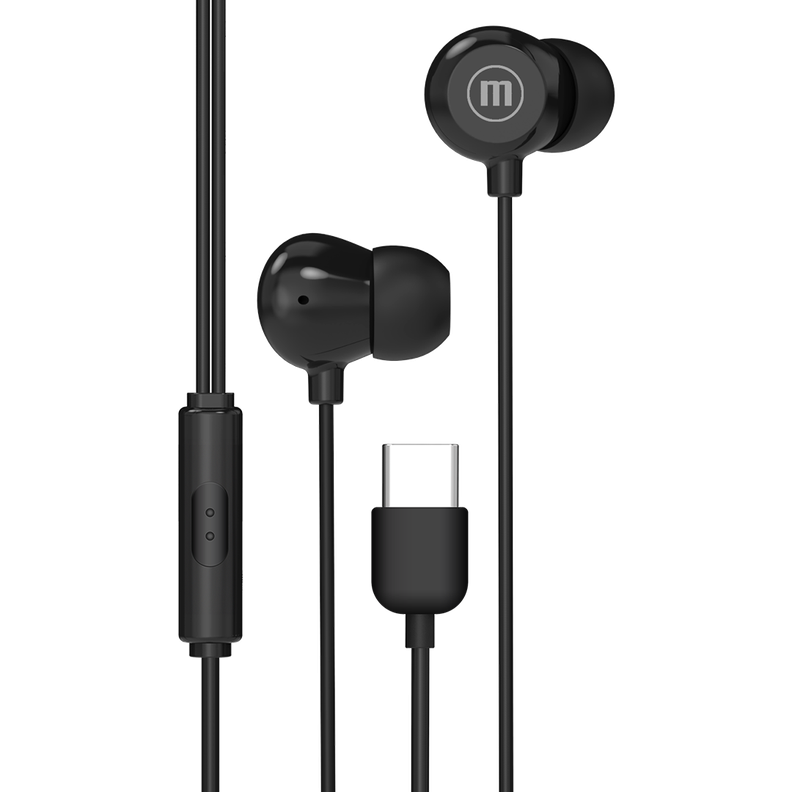 Audífonos Maxell IN-BAX Con Micrófono In Ear Tipo C Negro-1
