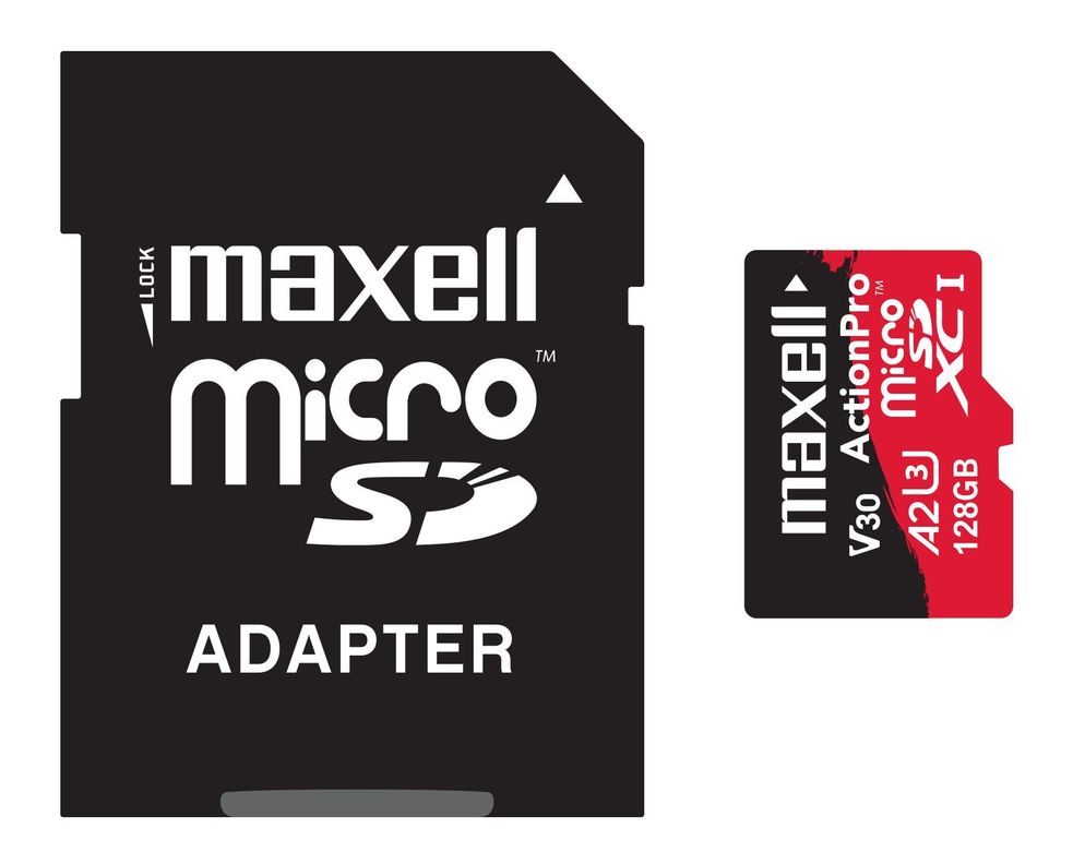 Tarjeta MicroSD Maxell 128GB UH-3 8K A2 180MB/S-0