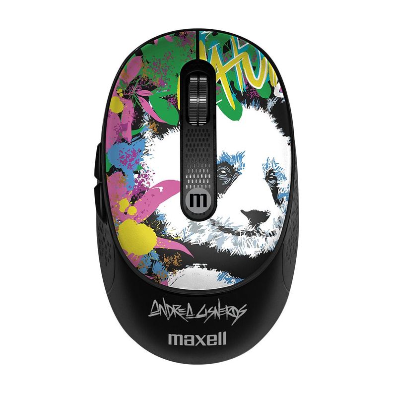 Mouse Inalámbrico Maxell Diseño Wild 4000dpi Usb/usb-c Panda-0