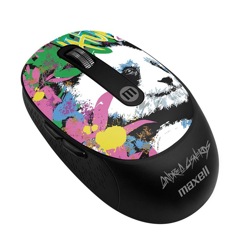 Mouse Inalámbrico Maxell Diseño Wild 4000dpi Usb/usb-c Panda-1