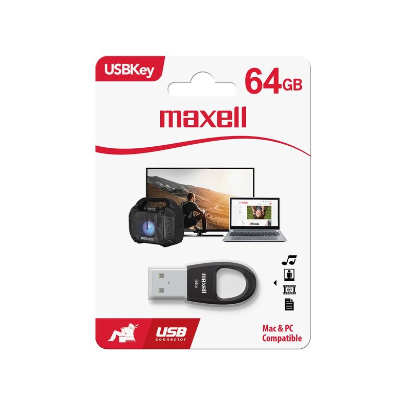 Pendrive Maxell KEY 64GB 2.0 Negro-1