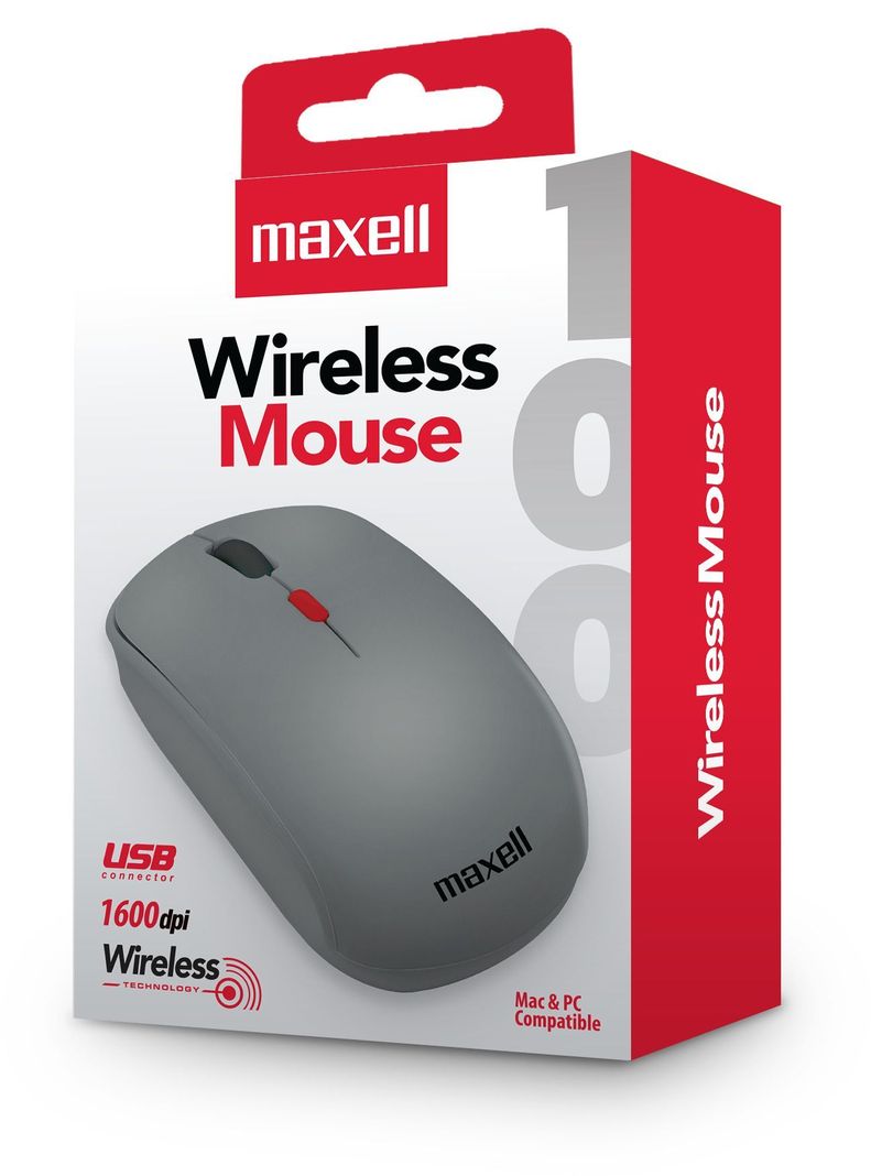 Mouse Inalámbrico Maxell 1600 DPI MOWL-100 Gris-2