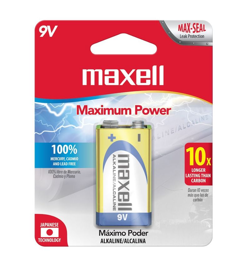 Batería 9V Maxell Alcalina-0