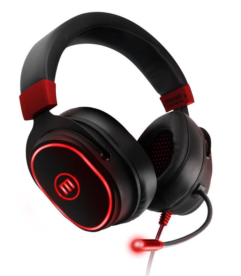 Audífonos Gamer Maxell H-MIC 1200 Led Usb Samurai Con Microfono RGB-0