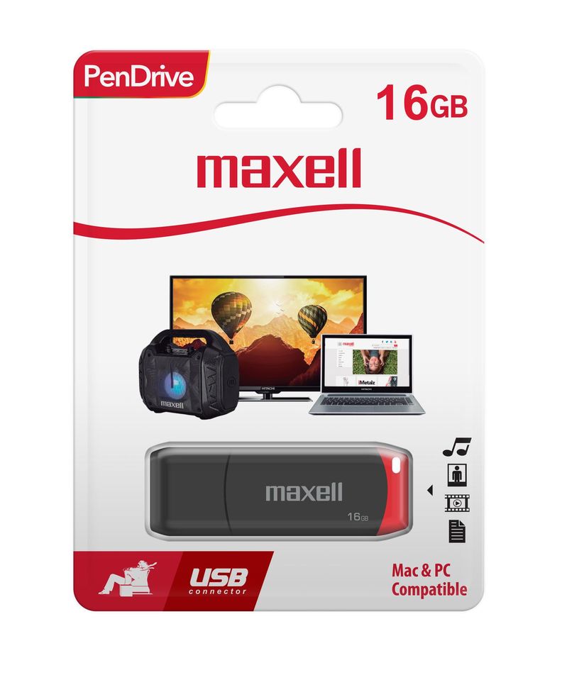 Pendrive Maxell USBPD 16GB 2.0 Rojo-1