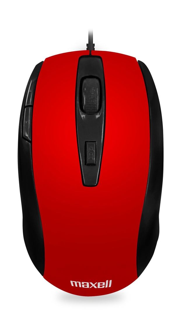 Mouse Optico Maxell 5 Botones MOWR-105 Rojo