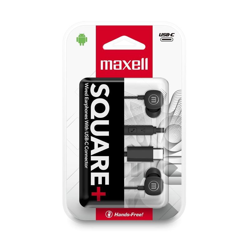 Audífonos Maxell Tipo C Square Negro-1