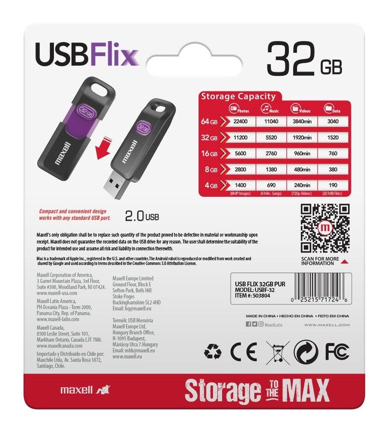 Pendrive Maxell FLIX 32GB 2.0-3