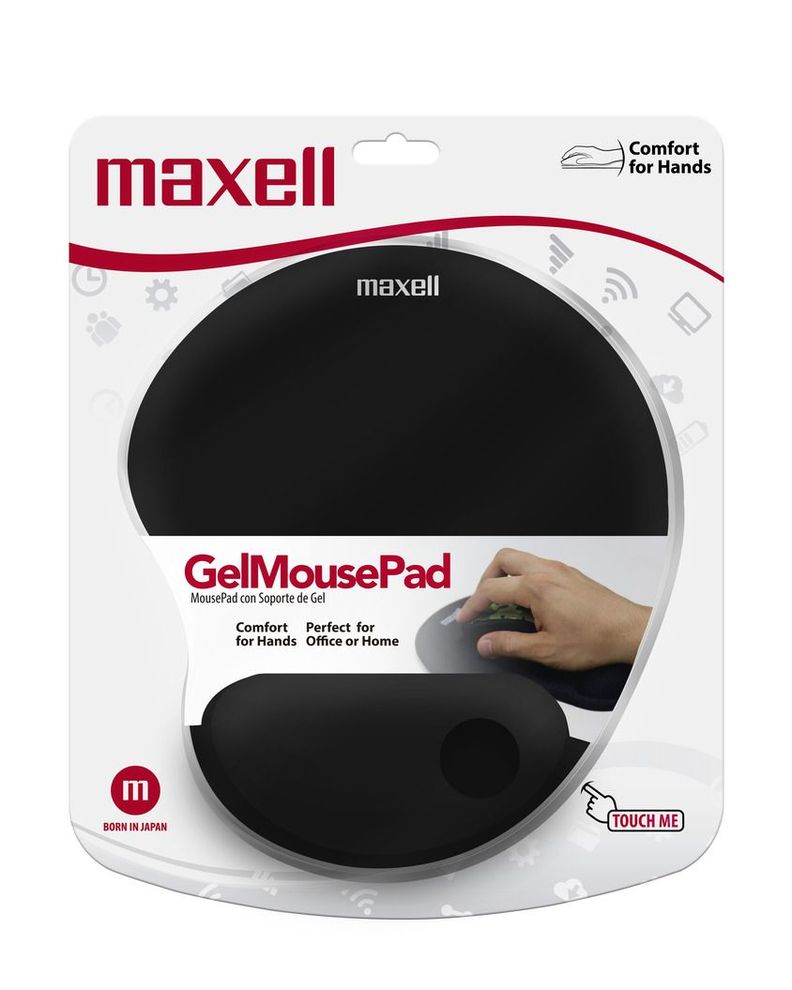 Mouse Pad Gel Ergonómico Maxell Negro-1